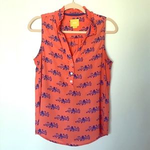 ANTHROPOLOGIE Maeve Fitz Octopus Blouse 2